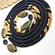 Lariat long beads 'Magic Energy' black and gold. Lariats. Tatyana Kudryavceva (KroskaBusinca). Online shopping on My Livemaster.  Фото №2
