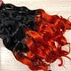 Hair for dolls is natural (Ombre Black/Red). Doll hair. Hair and everything for dolls. My Livemaster. Фото №4
