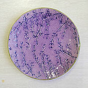 Глубокая тарелка с отпечатком тимьяна, керамика, 300мл
