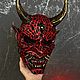 Они Маска демона из игры ДБД RED&BLACK. Карнавальные маски. Workshop_RS. Ярмарка Мастеров.  Фото №7