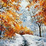 Картина "Зима в Павловске"