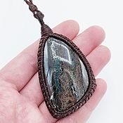 Украшения handmade. Livemaster - original item Sarinite Pendant Pendant Stone on a cord Male Female Brown. Handmade.