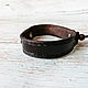 Leather peace bracelet. Cuff bracelet. Tatiana (Leather bracelets). Online shopping on My Livemaster.  Фото №2