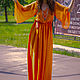 Long chiffon dress with slit 'Sun in the glass''. Dresses. Lana Kmekich (lanakmekich). My Livemaster. Фото №4