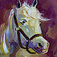 Painting with a horse 'Goldilocks'. Small oil painting, Pictures, Belgorod,  Фото №1