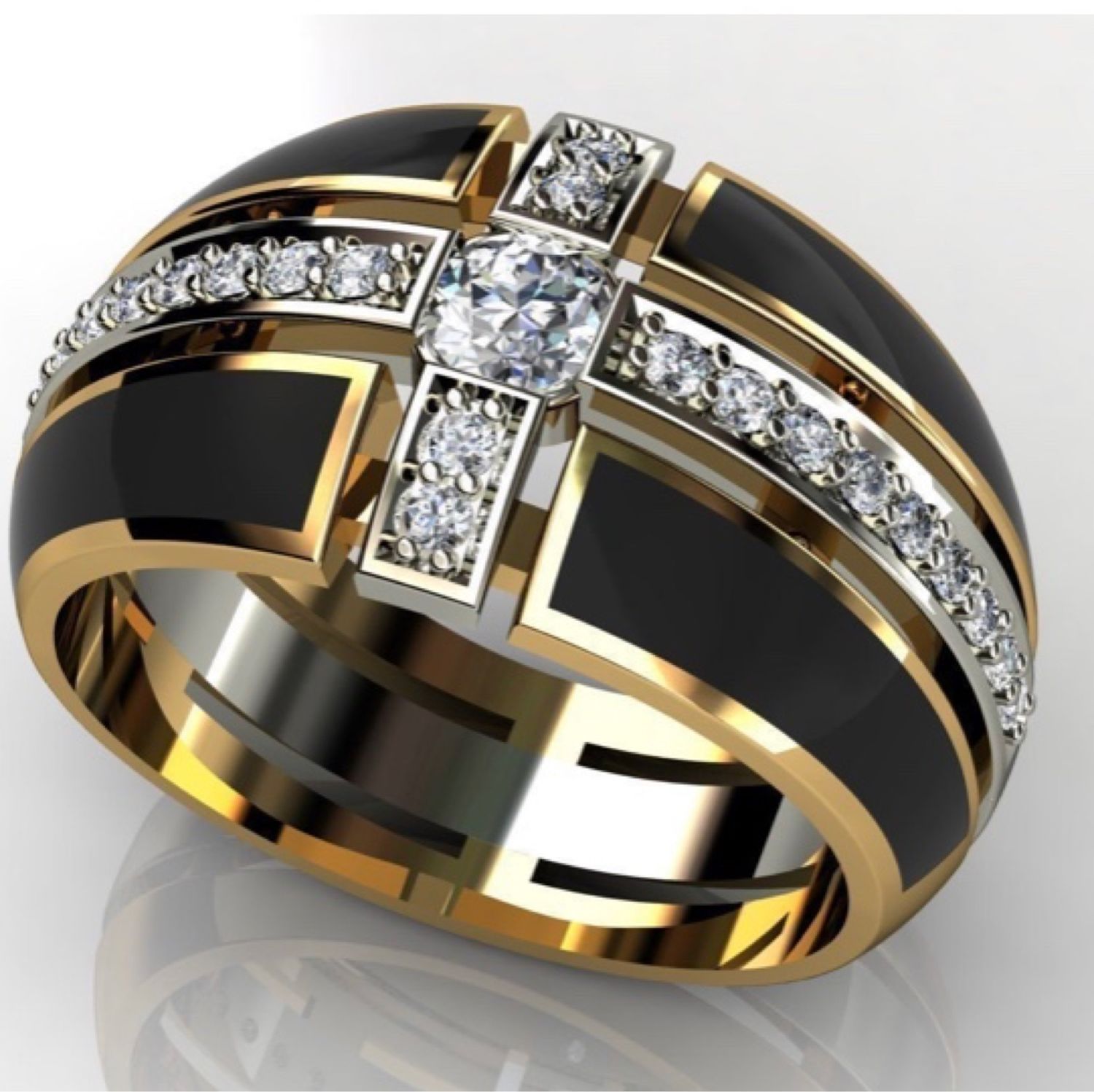 Мужские кольца из бриллиантов