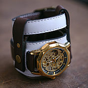 Украшения handmade. Livemaster - original item watches: Double White mechanical with removable bracelet. Handmade.