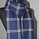 Домотканый шарф "Lazourion". Меринос в одну нить. Шарфы. Weaving Finds. Ручное ткачество.. Ярмарка Мастеров.  Фото №5