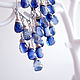 Order Silver earrings with spinel chandelier 'IndigoVIP'. White Book. Livemaster. . Earrings Фото №3