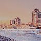 Картина маслом городской пейзаж река зима Ростов-на-Дону. Картины. Кириллова Светлана. Ярмарка Мастеров.  Фото №4