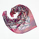 Order Chiffon silk scarf 'Karkade', batik. ArtBeklov. Livemaster. . Shawls1 Фото №3
