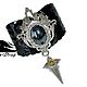 Wide black bracelet "Wings" pendant, Gothic, Steampunk, Hard bracelet, Kazan,  Фото №1