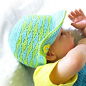 Работы для детей, handmade. Livemaster - original item A gift for a newborn: a panama hat for a boy. Handmade.