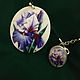 Jewelry sets: lilac iris with a drop of water, Jewelry Sets, Vladimir,  Фото №1