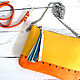 Yellow evening bag Leather evening bag Yellow clutch clutch chain strap Small shoulder bag