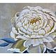 Oil painting White peony, Pictures, Moscow,  Фото №1