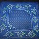 Blue shawl, Lace Russian embroidered shawl, Bridal cape. Shawls. Oksana (superplatok). My Livemaster. Фото №6