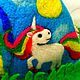 Шапочка для бани из шерсти Радуга. Шапки. Зоя Шилова. Интернет-магазин Ярмарка Мастеров.  Фото №2