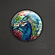 Cabochons: Painting 'Peacock' in Labrador. Pendants. greka. Online shopping on My Livemaster.  Фото №2