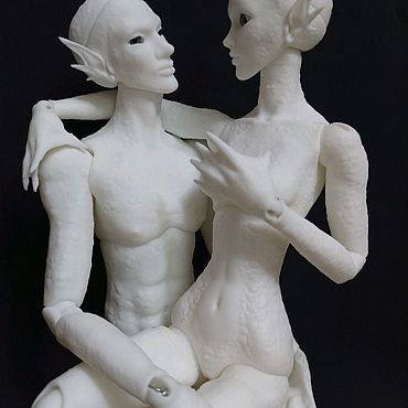 Куклы и игрушки ручной работы. Ярмарка Мастеров - ручная работа Куклы БЖД (bjd) Русал и Русалка. Handmade.