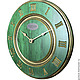 A wall clock. Green beech. Old gold. Time. Watch. LogoClock. Online shopping on My Livemaster.  Фото №2
