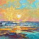 Painting with the sea sunset - Seascapes in oil, Pictures, Voronezh,  Фото №1