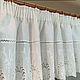 Linen lambrequin with lace, Curtains, Ivanovo,  Фото №1