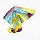 Silk handkerchief 'Reflection', hand-painted. Shawls1. ArtBeklov. My Livemaster. Фото №6