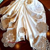 Для дома и интерьера handmade. Livemaster - original item Tablecloth with lace. Handmade.