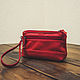 Red leather cosmetic bag. Beauticians. G.L.A.D.. My Livemaster. Фото №5