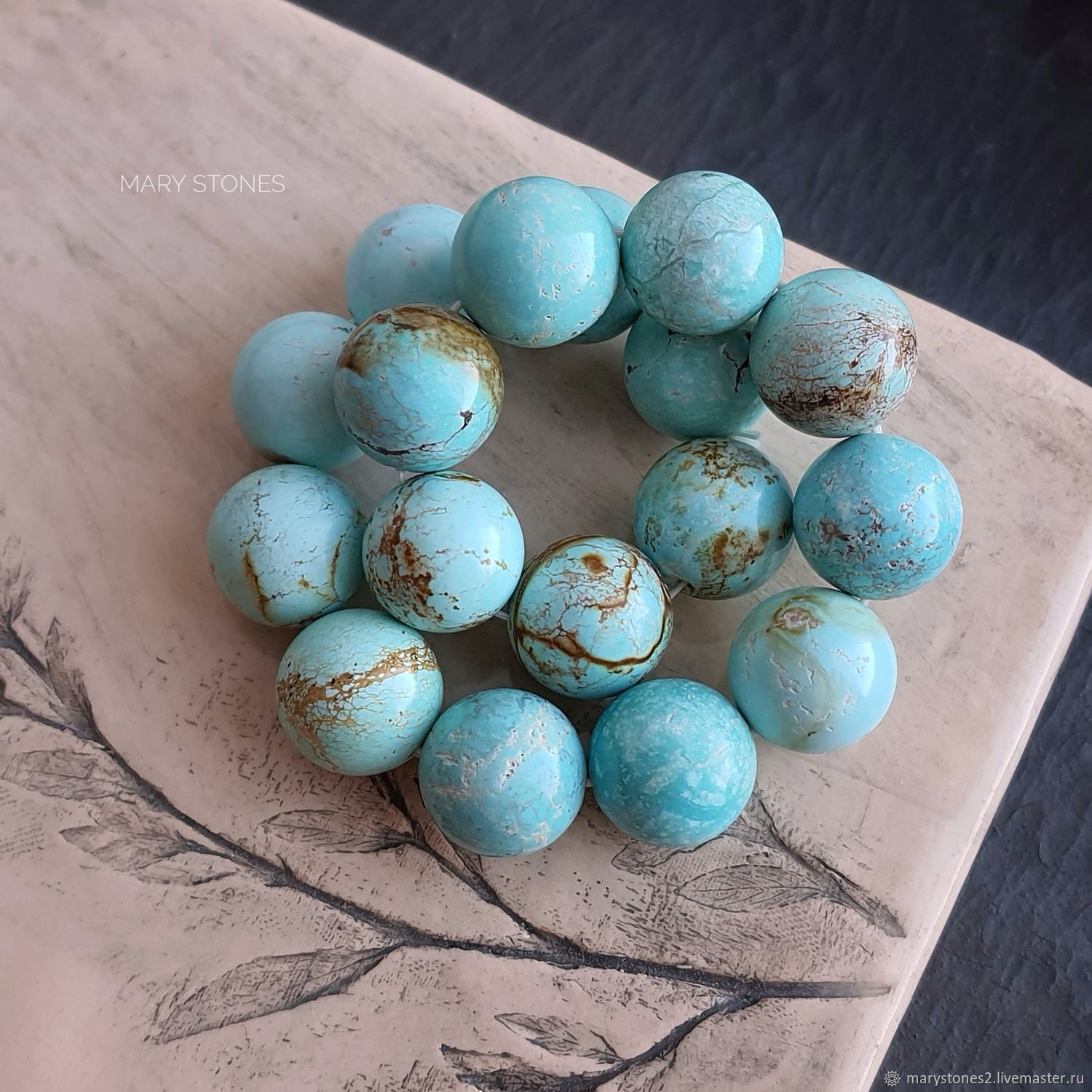 Бирюза Аризона НАТУРАЛЬНАЯ, бусины 5-7 мм, браслет из бирюзы – заказать ...