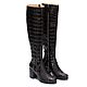 Women's boots, made of natural embossed crocodile leather, High Boots, St. Petersburg,  Фото №1