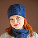 Women's felted hat dark blue. Caps. Felt the world. Online shopping on My Livemaster.  Фото №2