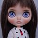 Кукла Блайз (Blythe Doll) custom, ooak doll, с коричневыми волосами. Шарнирная кукла. Blythe Dolls by Elena Khromova. Интернет-магазин Ярмарка Мастеров.  Фото №2