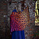 Batik silk stole 'Autumn Blues'. Wraps. OlgaPastukhovaArt. My Livemaster. Фото №4