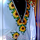 Embroidery men's 'Sunflowers', Mens shirts, Slavyansk-on-Kuban,  Фото №1