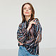 Elegant Luxury blouse made of mesh with embroidery sequins black loose, Blouses, Novosibirsk,  Фото №1