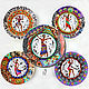 Decorative plate 'African dance' African style. Decorative plates. Art by Tanya Shest. My Livemaster. Фото №4