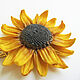 Order Sunflower pendant made of polymer clay Pendant on a chain Flower Pendant. Bionika - Polymer Clay Jewelry (Bionika). Livemaster. . Pendant Фото №3
