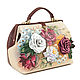 Bag 'Roses''. Valise. Pelle Volare. My Livemaster. Фото №4