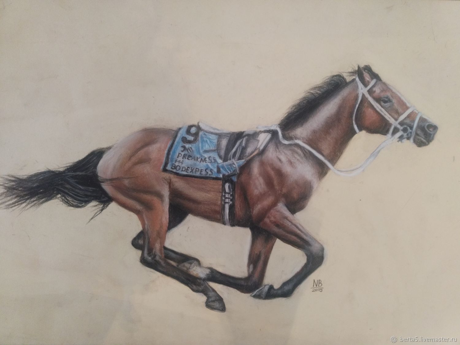 Скаковой конь рисунок