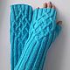Knitted mittens Fun turquoise. Mitts. HOBBIMANIYA. Online shopping on My Livemaster.  Фото №2