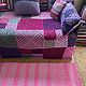 Order Knitted cross stripe rug in different colors. vyazanaya6tu4ka. Livemaster. . Floor mats Фото №3