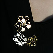 Украшения handmade. Livemaster - original item Set of pin brooches with succulents, 3 pcs. Handmade.