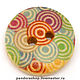 Набор из 5 пуговицы с цветочным рисунком 15 мм. Пуговицы. ArtKoza (PandoraShop). Интернет-магазин Ярмарка Мастеров.  Фото №2
