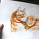 Картина Кошка с котенком. Картины. Дарья Каба. Ярмарка Мастеров.  Фото №5
