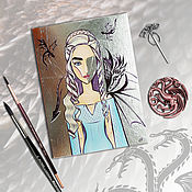 Картины и панно handmade. Livemaster - original item Pictures: The mother of dragons. Daenerys Targaryen. Painting to buy for a fan. Handmade.