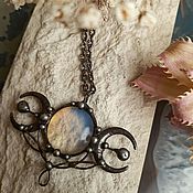 Украшения handmade. Livemaster - original item Three moons with opalite (p-056). Handmade.