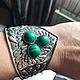 Dynasty bracelet, malachite, 925 sterling silver, Thailand. Vintage bracelets. Dutch West - Indian Company. Online shopping on My Livemaster.  Фото №2