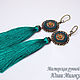 Order Copy of Copy of Embroidered cufflinks Murgel. Art Stitch by Juli Milokumova. Livemaster. . Tassel earrings Фото №3